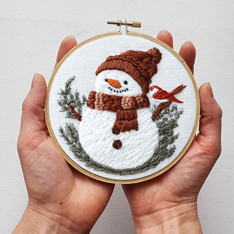 Rubbyoo Embroidery Kit- Snowman With Bird - image 5