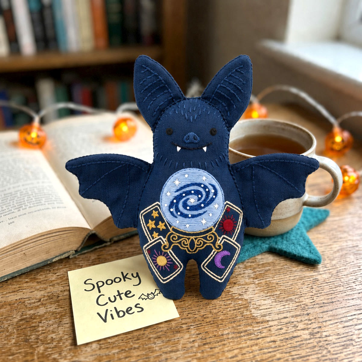 Rubbyoo Bat Embroidery Kit - Fortune Teller | Mystical Crystal Ball Craft | Witchy Handmade Decoration - image 6