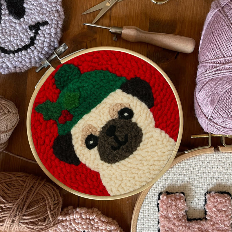 Charming Pug Punch Needle Kit – Fun Handcraft | Ideal Holiday Gift - image 8
