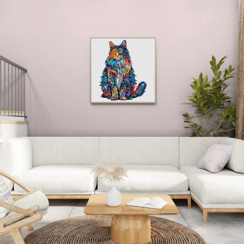 Maine Cat - Wooden Jigsaw Puzzle