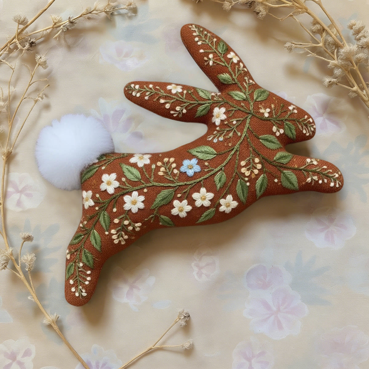 Rubbyoo Rabbit Embroidery Kit - Little Flower | Cute Animal Handicraft | Unique Birthday Gift  - image 5