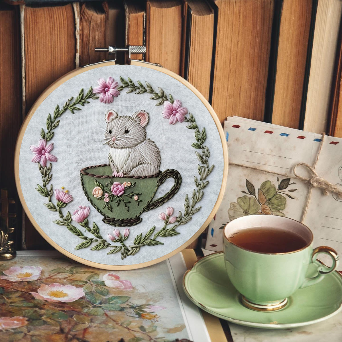 Rubbyoo Embroidery Kit-  Cup Mouse - image 8