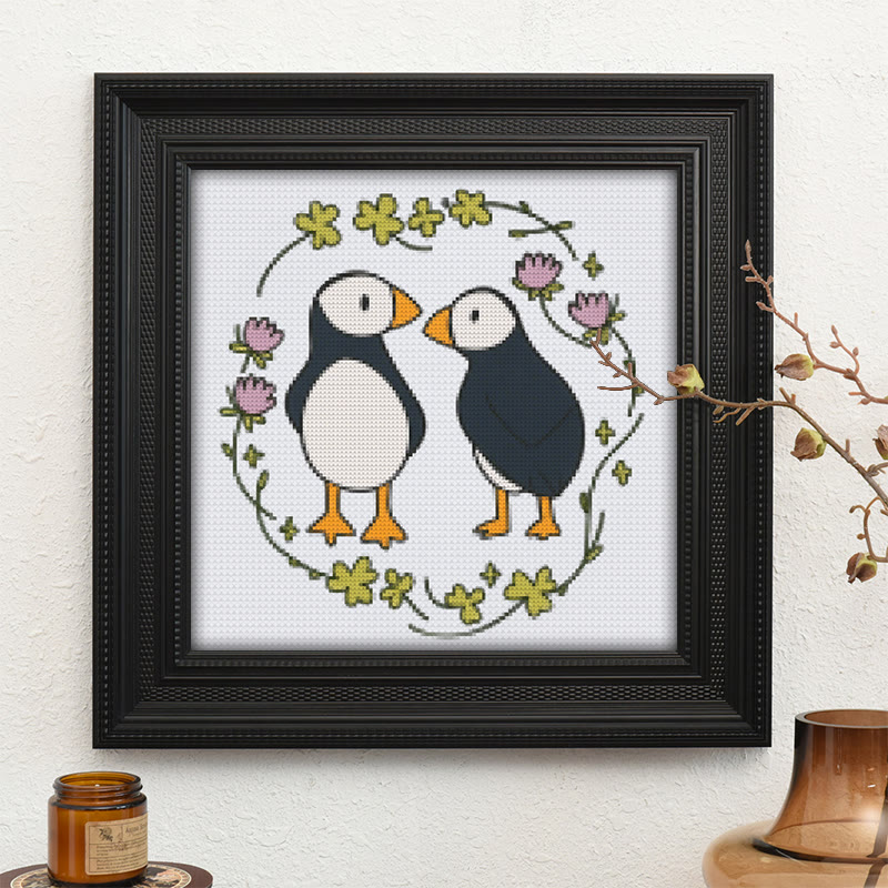 Cross Stitch Kit - Little Puffins | Animal Sewing Pattern | Diy Handmade Project - image 10