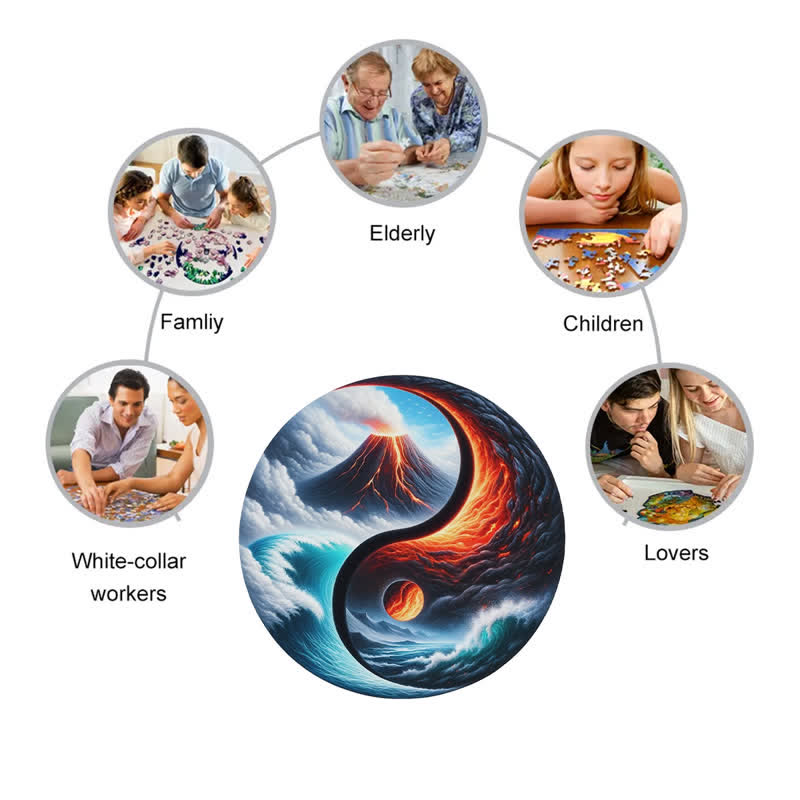 Rubbyoo Nature Yin and Yang -1 Wooden Jigsaw Puzzle