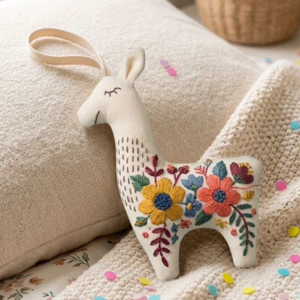Rubbyoo Llama Embroidery Kit - Spring Blooming | Adorable Hanging Decoration | Perfect Handicraft For Mom - image 4