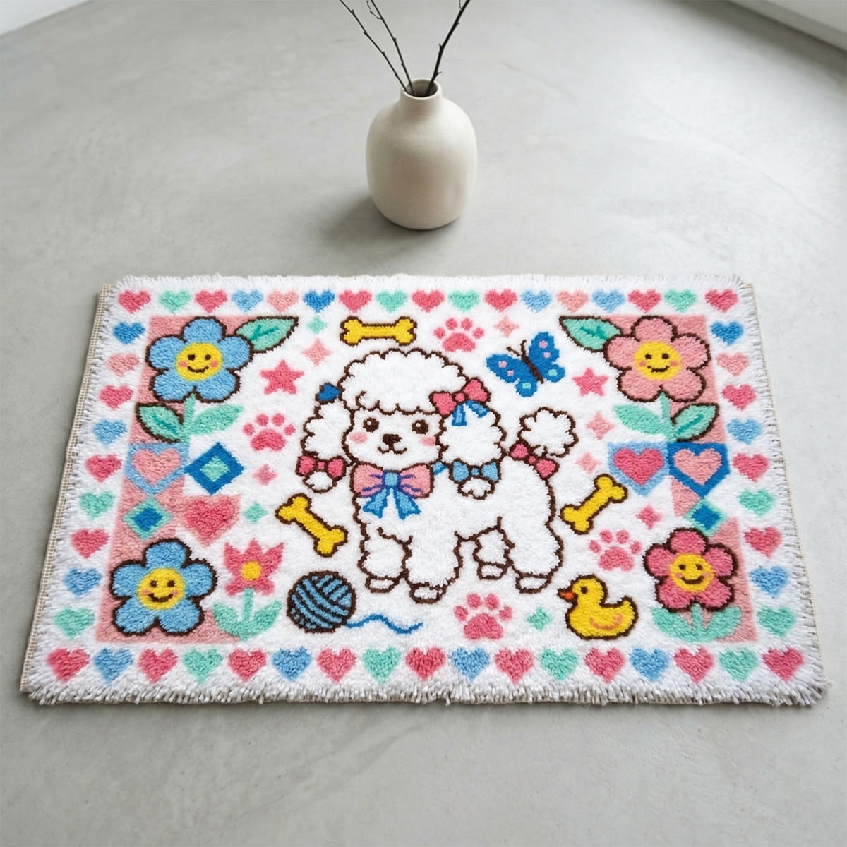 Rubbyoo Latch Hook Rug Kit - Adorable Sheep | Lovely Handmade Art | Unique Welcome Mat - image 5