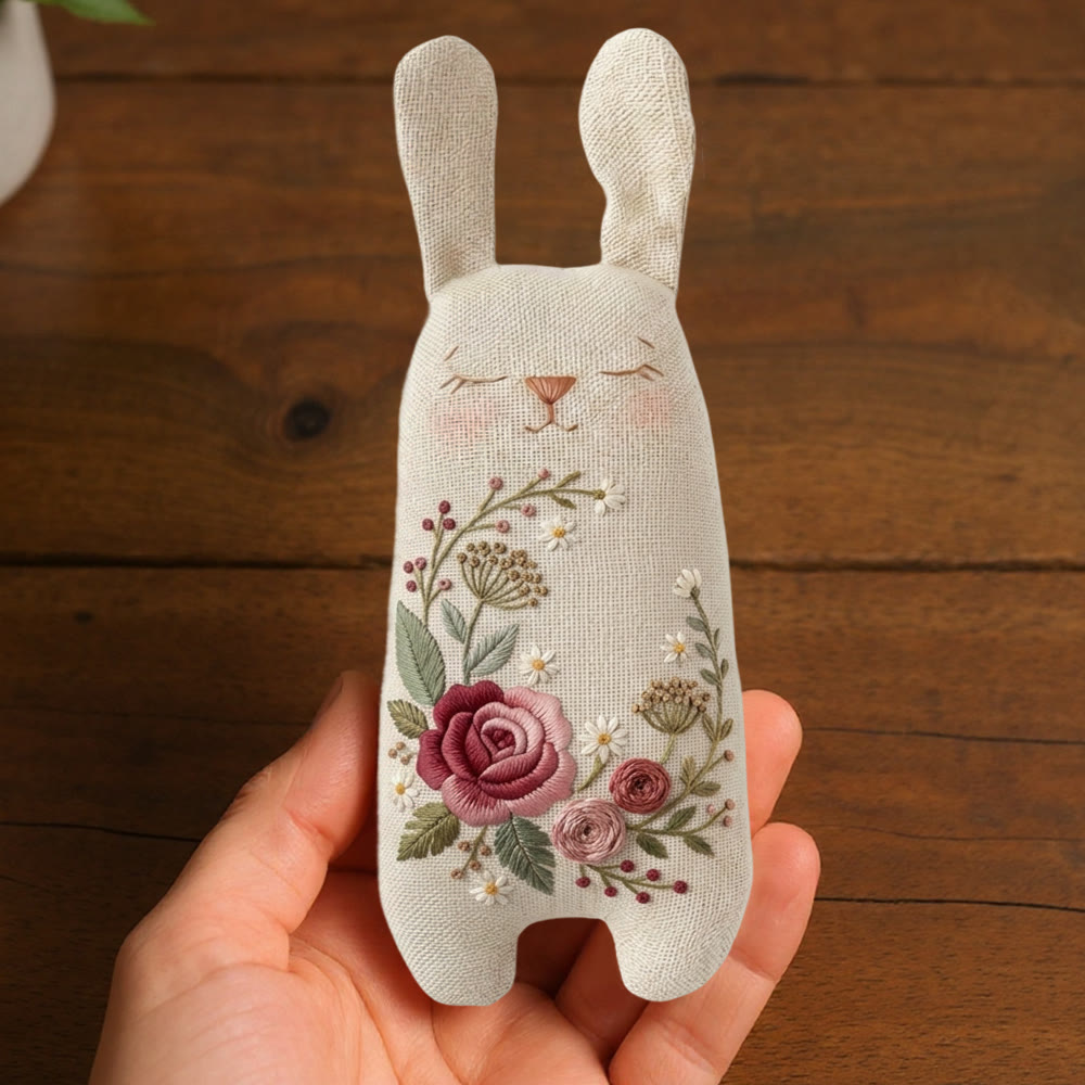 Rubbyoo Bunny Toy Embroidery Kit -  Blooming Flower | Stuffed Rabbit Toy | Easy Sewing Kit - image 7