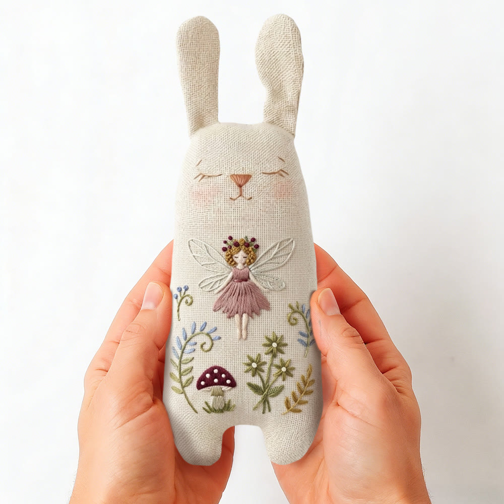 Rubbyoo Bunny Toy Embroidery Kit - Beautiful Angle | Sewing Bunny Craft |  Easter Home Decor - image 9