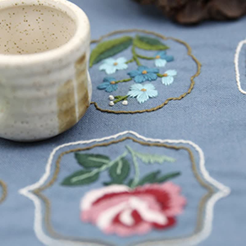 Cotton Linen Fabric Cloth | DIY Cloth Art Manual Cloth | hand Embroidery Cloth - image 5