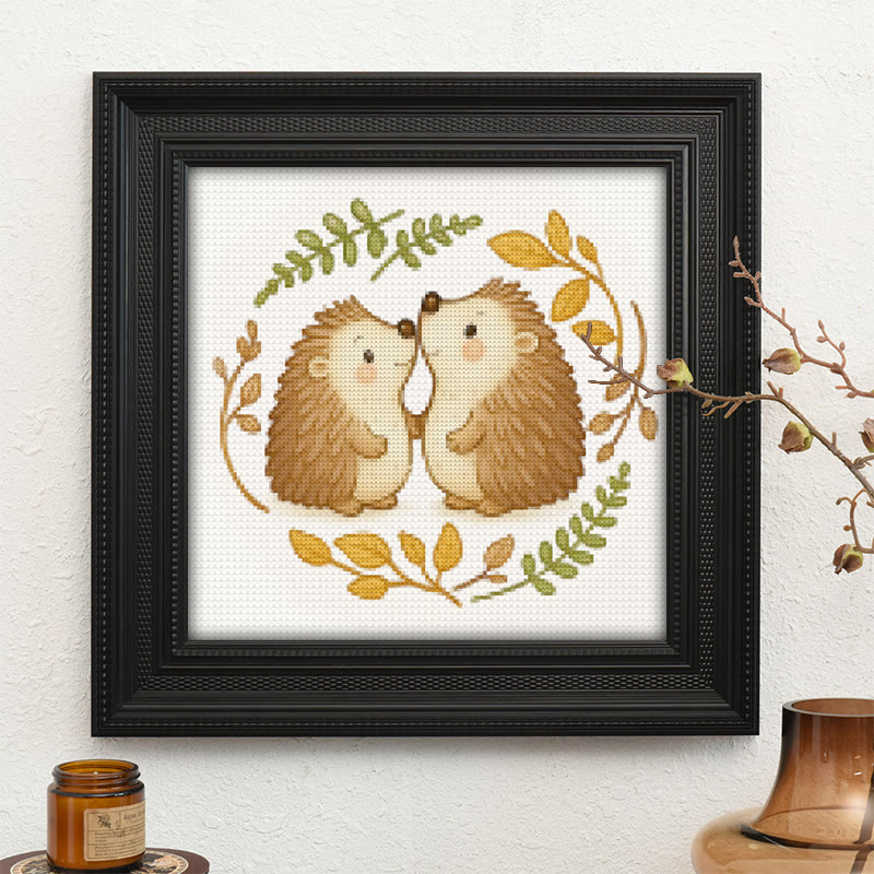  Cross Stitch Kit - Lovely Hedgehogs | Decorative Handmade Craft | Perfect Gift For Crafters - image 10