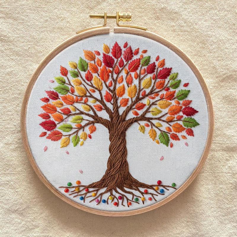 Rubbyoo Embroidery Kit - Vibrant Trees | Beginner Handmade Art | Perfect Home Decor - image 9