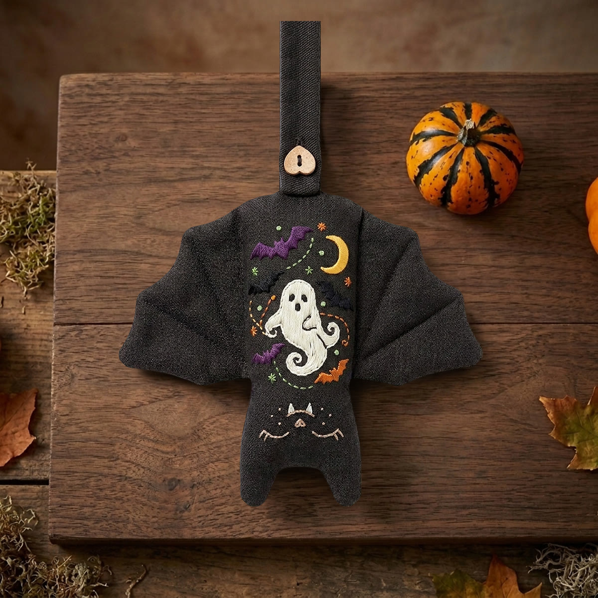 Rubbyoo Bat Embroidery Kit - Floating Ghost | Creepy Cute Gift | Goth Bedroom Decor - image 8