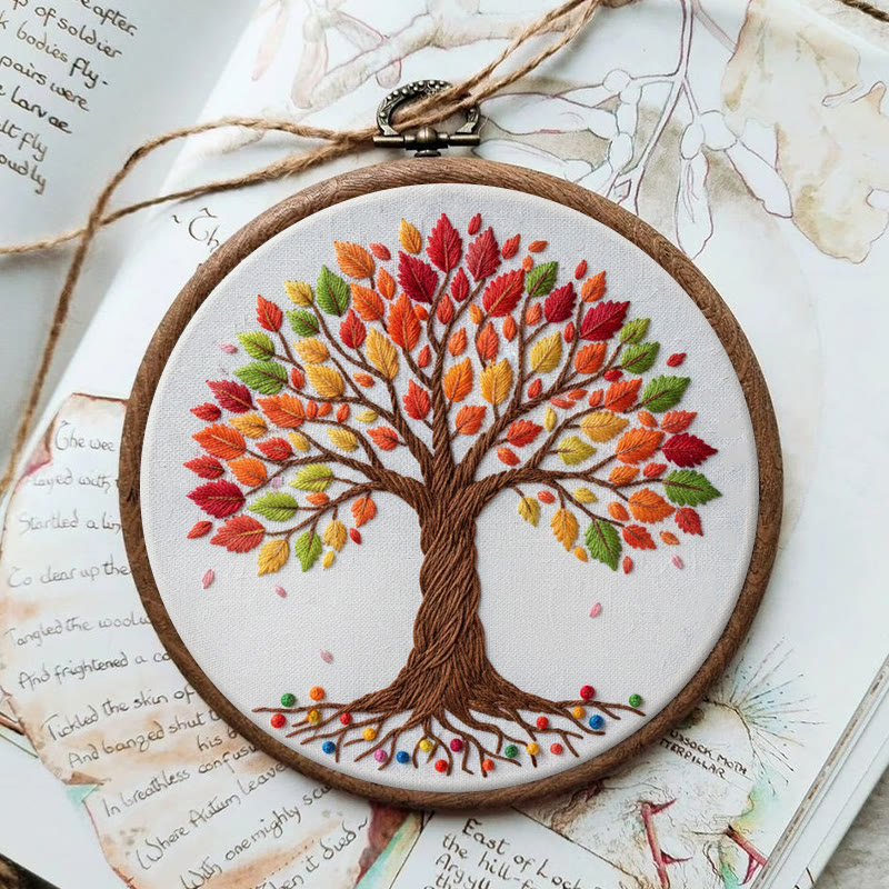 Rubbyoo Embroidery Kit - Vibrant Trees | Beginner Handmade Art | Perfect Home Decor - image 4