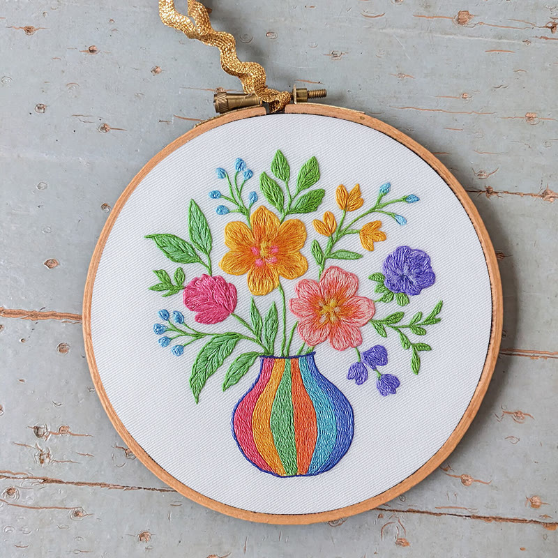 Rubbyoo Embroidery Kit -  Vibrant Flowers | Nice Gifts For Flower Lovers | Perfect For Beginners  - image 6
