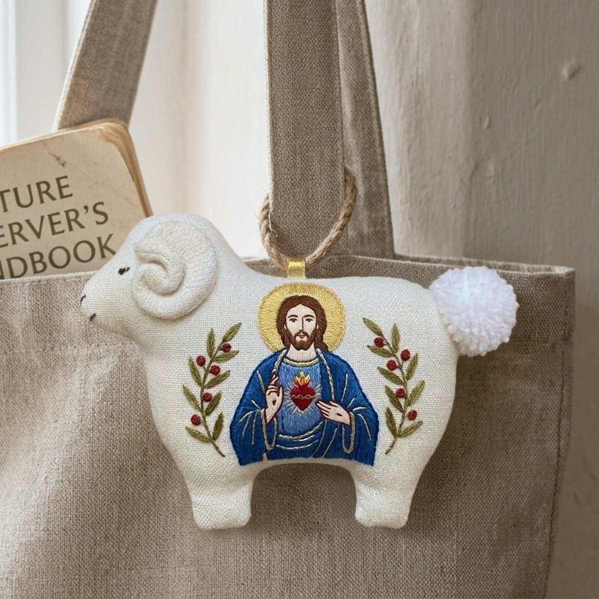 Rubbyoo Lamb-shaped Embroidery Kit - Christ Religious Art | Meaningful Gift For Believers | Christian Home Decoration - image 3