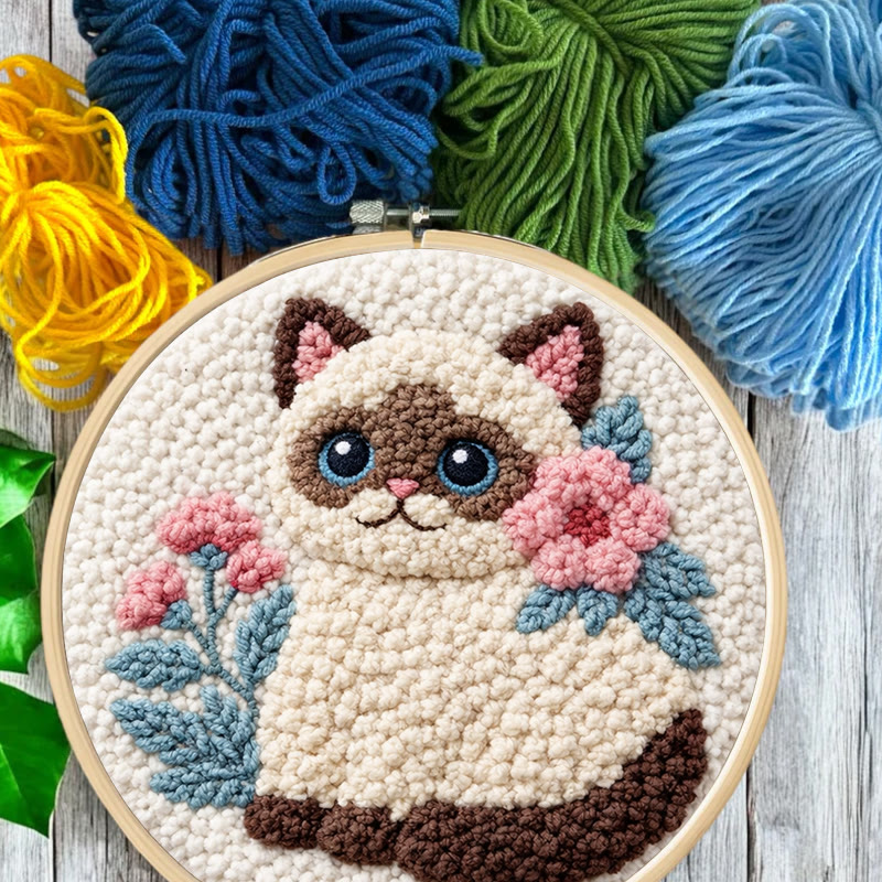 Blooming Fluffy Kitten Punch Needle Kit – Entry-Level DIY Starter | Fun Handcraft Creation - image 11