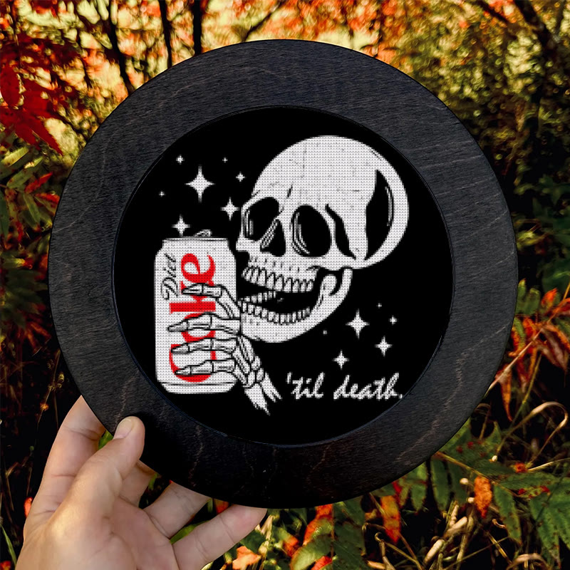  Cross Stitch Kit - Drinking Skeleton | Halloween Spooky Art | Diy Holiday Decoration  - image 9