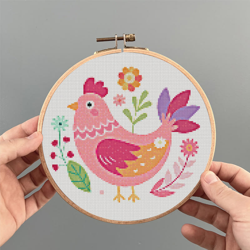  Cross Stitch Kit - Floral Hen | Cosy Sewing Artwork | Wall Hanging Craft - image 7