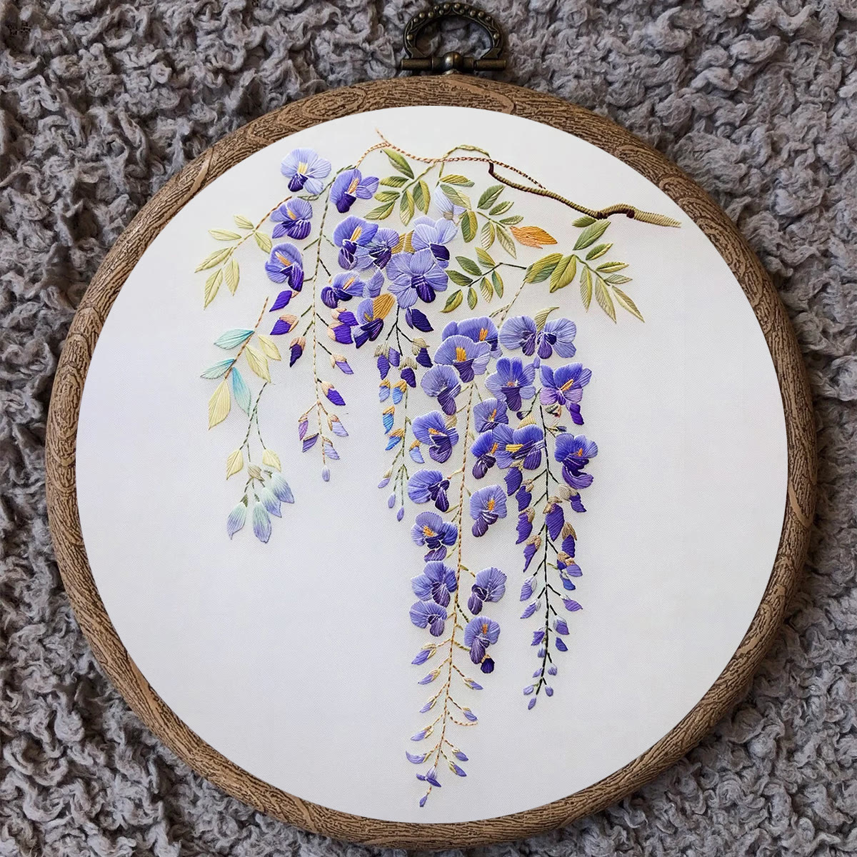 Rubbyoo Embroidery Kit-   Wisteria Flower - image 10