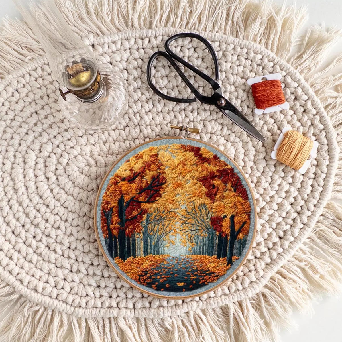 Rubbyoo Embroidery Kit - Autumn Scenery | Diy Landscape Craft | Personalized Wall Decoration  - image 9