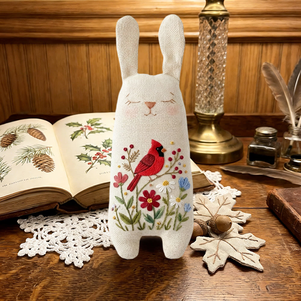 Rubbyoo Bunny Toy Embroidery Kit - Little Birds And Flowers | Hand Embroidery Kit | Playful Toys  - image 5