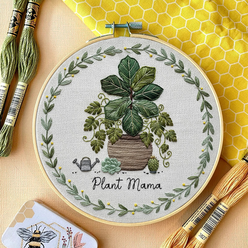 Rubbyoo Embroidery Kit - House Plant | Nice For Wall Decor | Diy Needle Craft  - image 10
