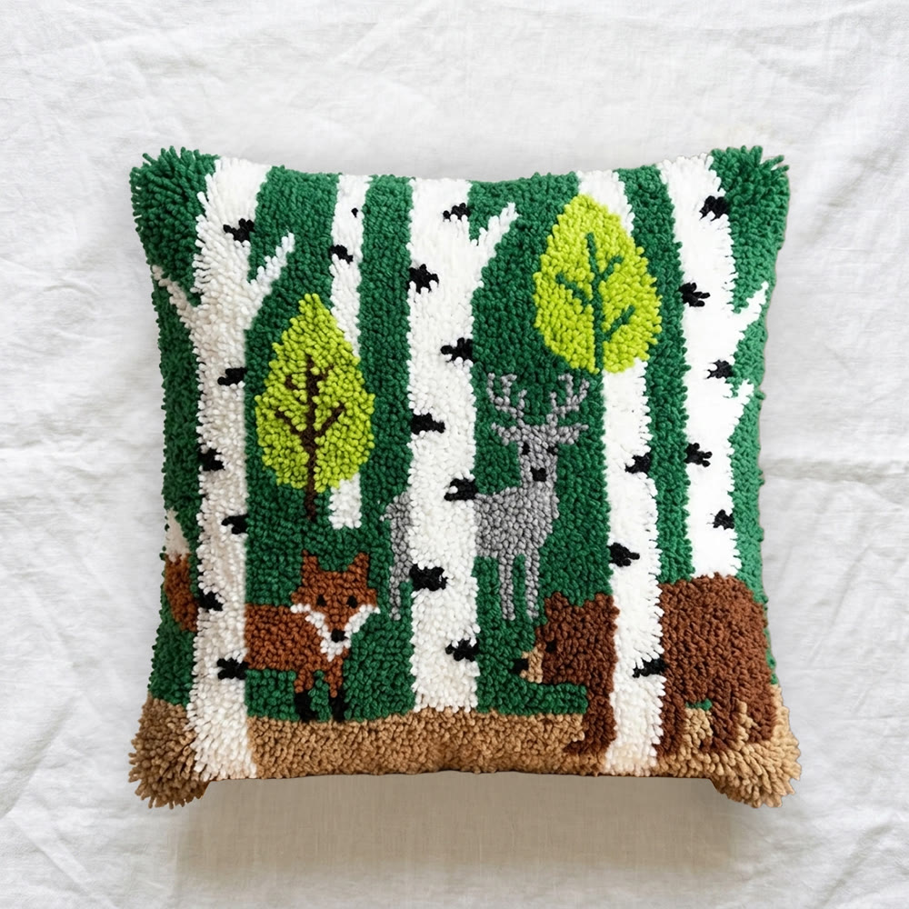 Rubbyoo Latch Hook Pillow Kit - Wild Jungle |  Unique Handmade Art | Decorative Cushion Case - image 8