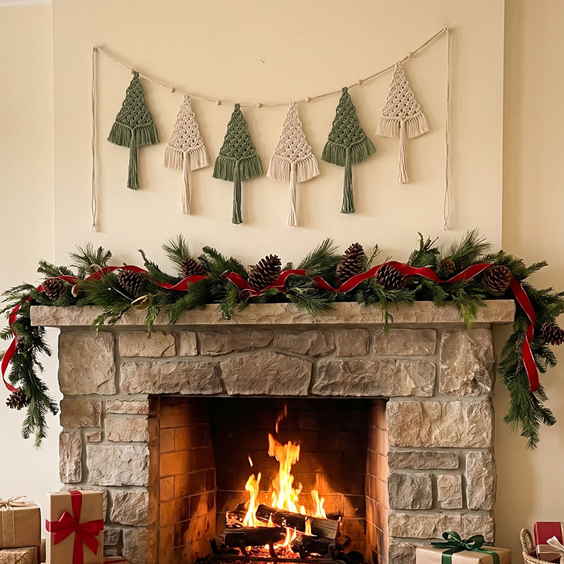 Rubbyoo Macrame Christmas Tree - Boho Festive Holiday Hanging | Christmas Wall Art Ornament Gift - image 7