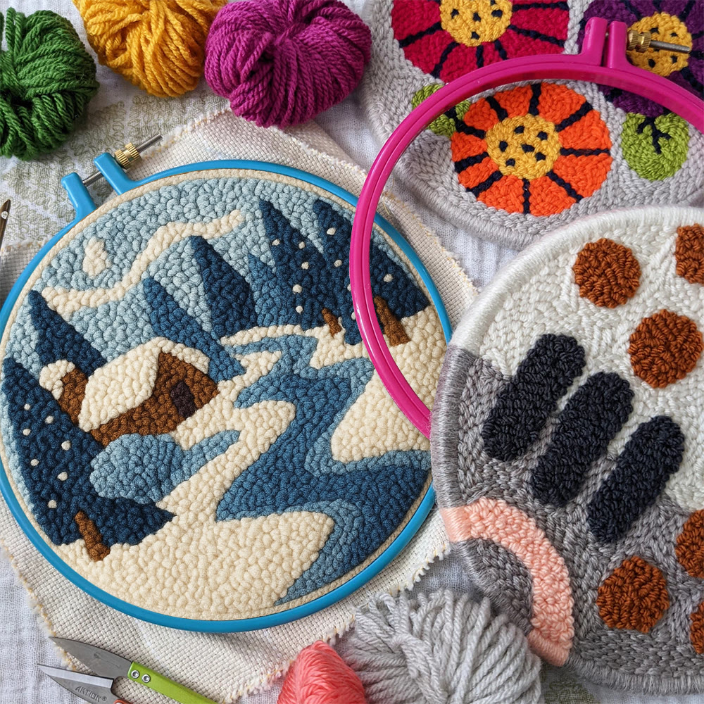 Winter Cabin Punch Needle Kit – Ideal Gift For Nature Lovers | Cozy Handmade Winter Portrait - image 8