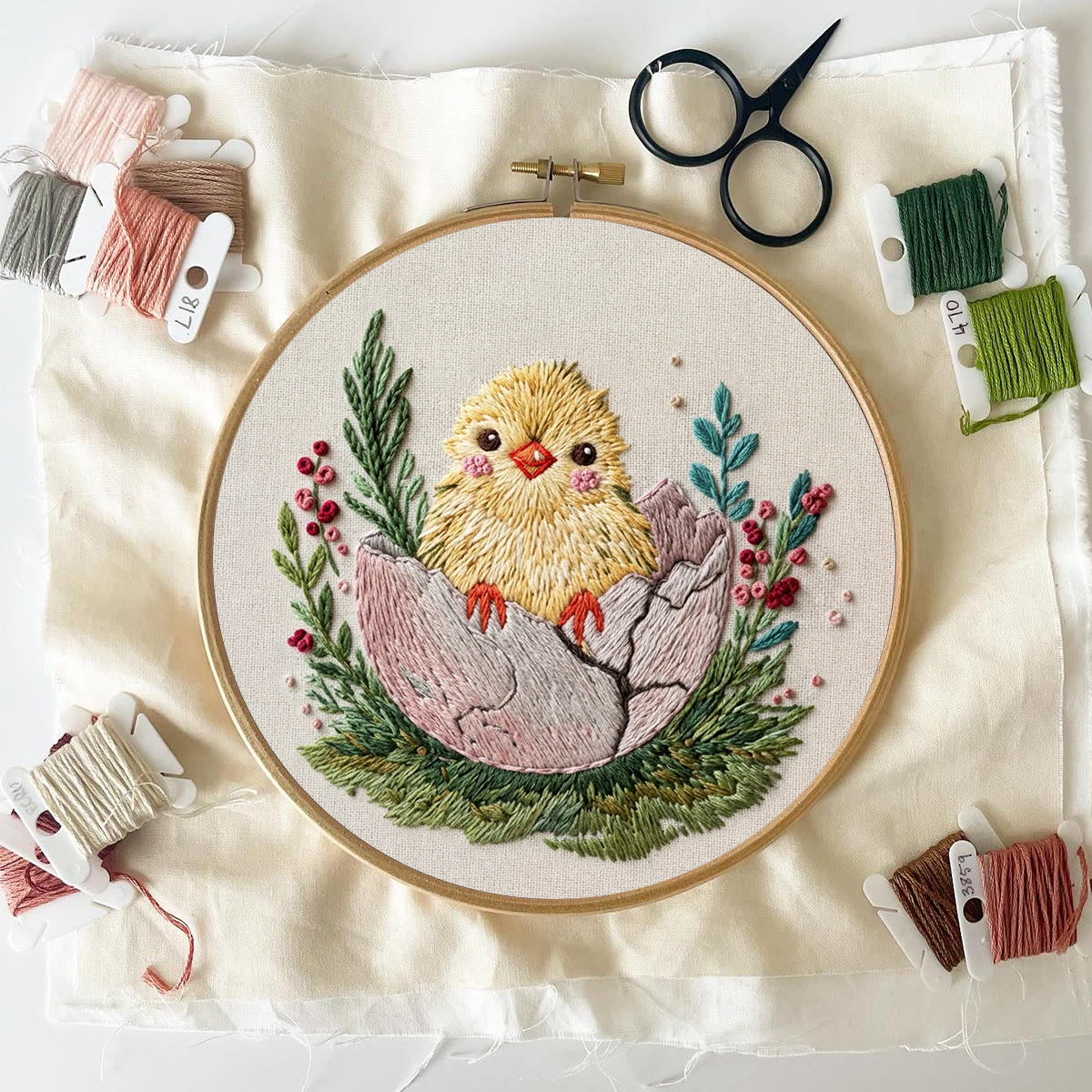 Rubbyoo Embroidery Kit - Spring Chick | Easter Animal Design |  Perfect For Holiday Decoration - image 6