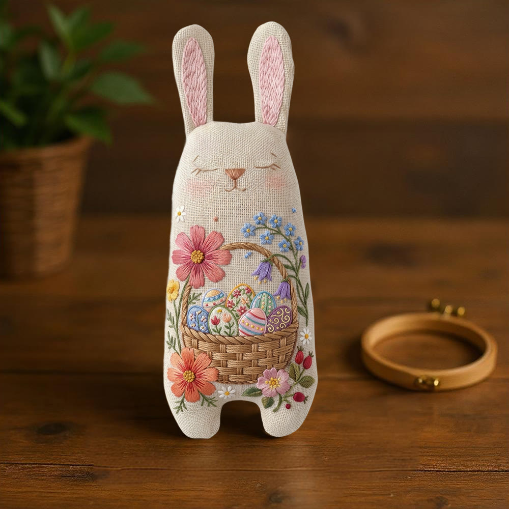 Rubbyoo Bunny Toy Embroidery Kit  - Easter Basket  | Adorable Stuffed Bunny Toy | Diy Sewing Kit | Unique Birthday Gift  - image 6