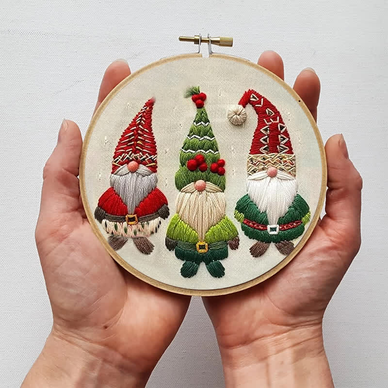 Rubbyoo Embroidery Kit - Christmas Gnomes - image 4