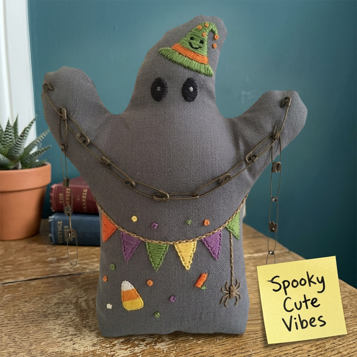 Rubbyoo Ghost Embroidery Kit - Colorful Ribbon | Simple Holiday Sewing Craft | Suitable For Halloween Party  - image 7