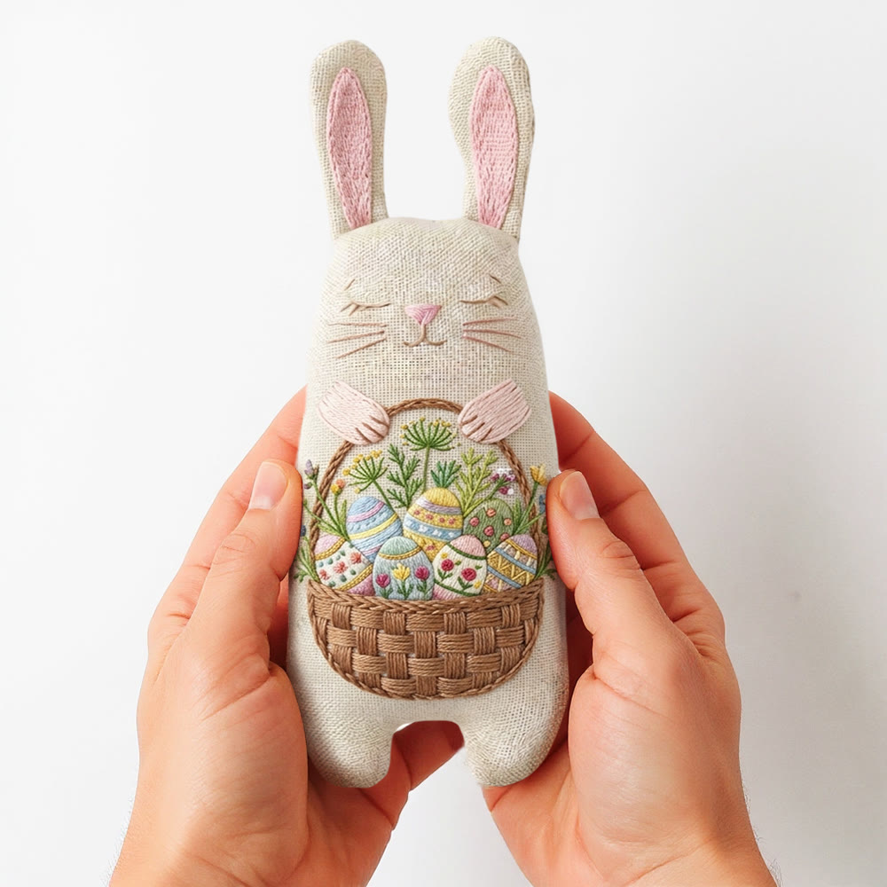Rubbyoo Bunny Toy Embroidery Kit - Easter Eggs | Creative Stuffed Toy| Animal Sewing Kit  - image 4