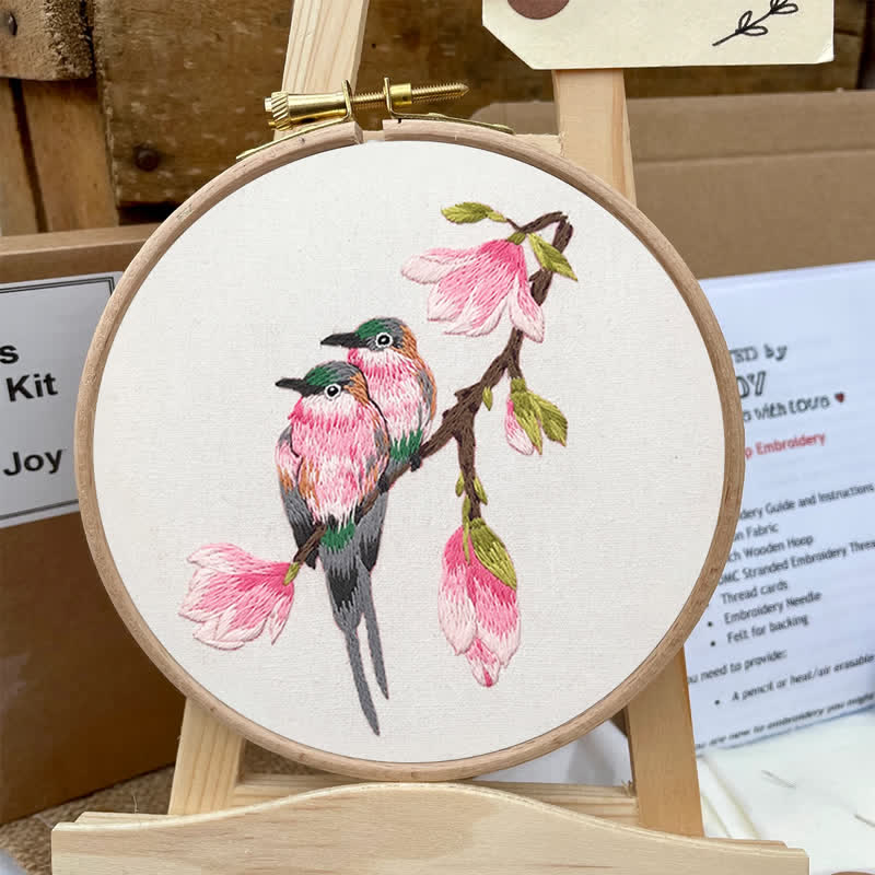 Rubbyoo Embroidery Kit - Birds On Branch - image 4