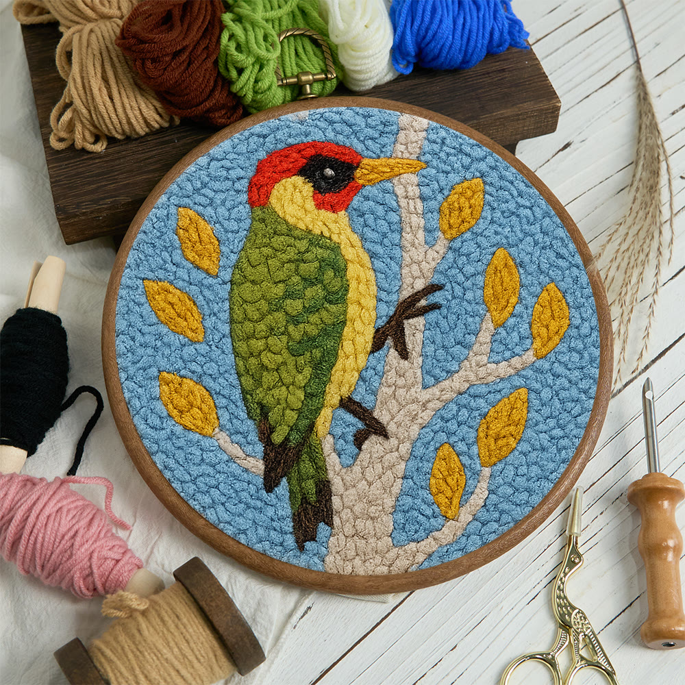 Woodpecker Branch Punch Needle Kit – Beginner-friendly Diy | Fresh Nature Home Ornament - image 12