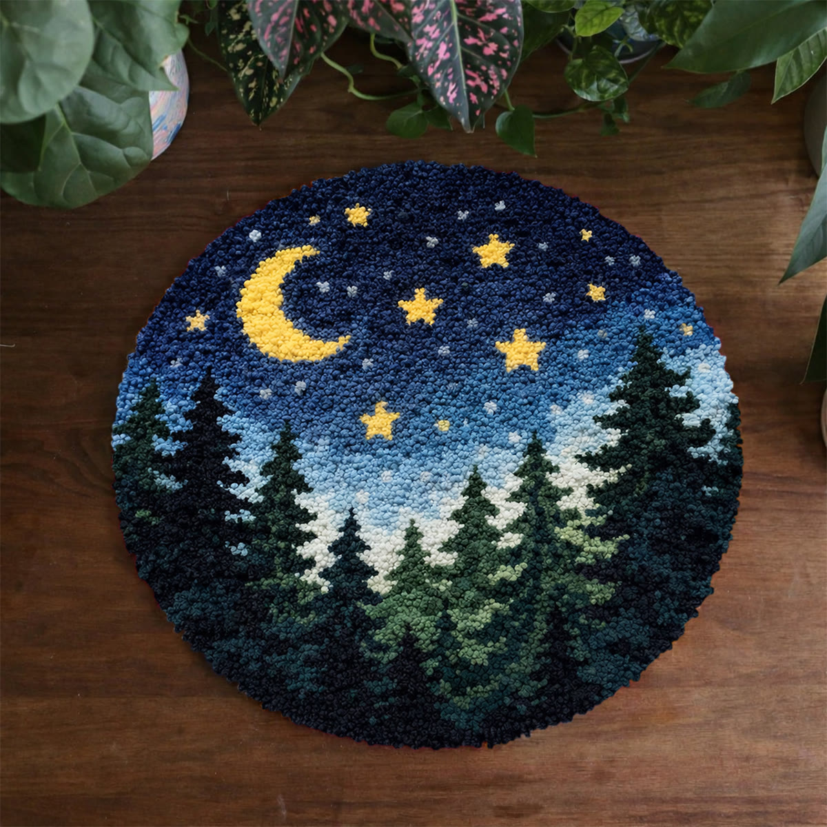 Rubbyoo Latch Hook Rug Kit - Shimmering Forest | Diy Landscape