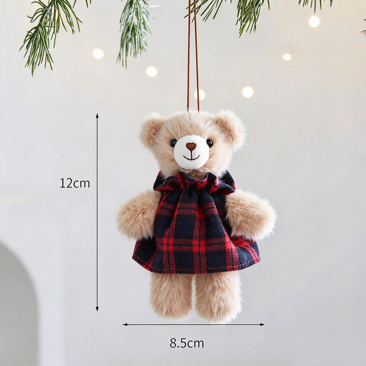 Rubbyoo Christmas Teddy Bear Ornament – Adorable Plush Accent | Heartwarming Xmas Tree Hanging - Girl - image 12