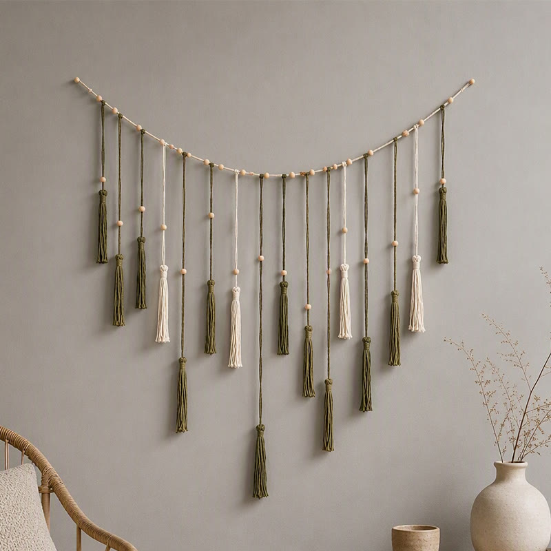 Rubbyoo Delicate Tassel Ornament - Decorative Nursery Decor | Modern Macrame Tapestry  - image 4