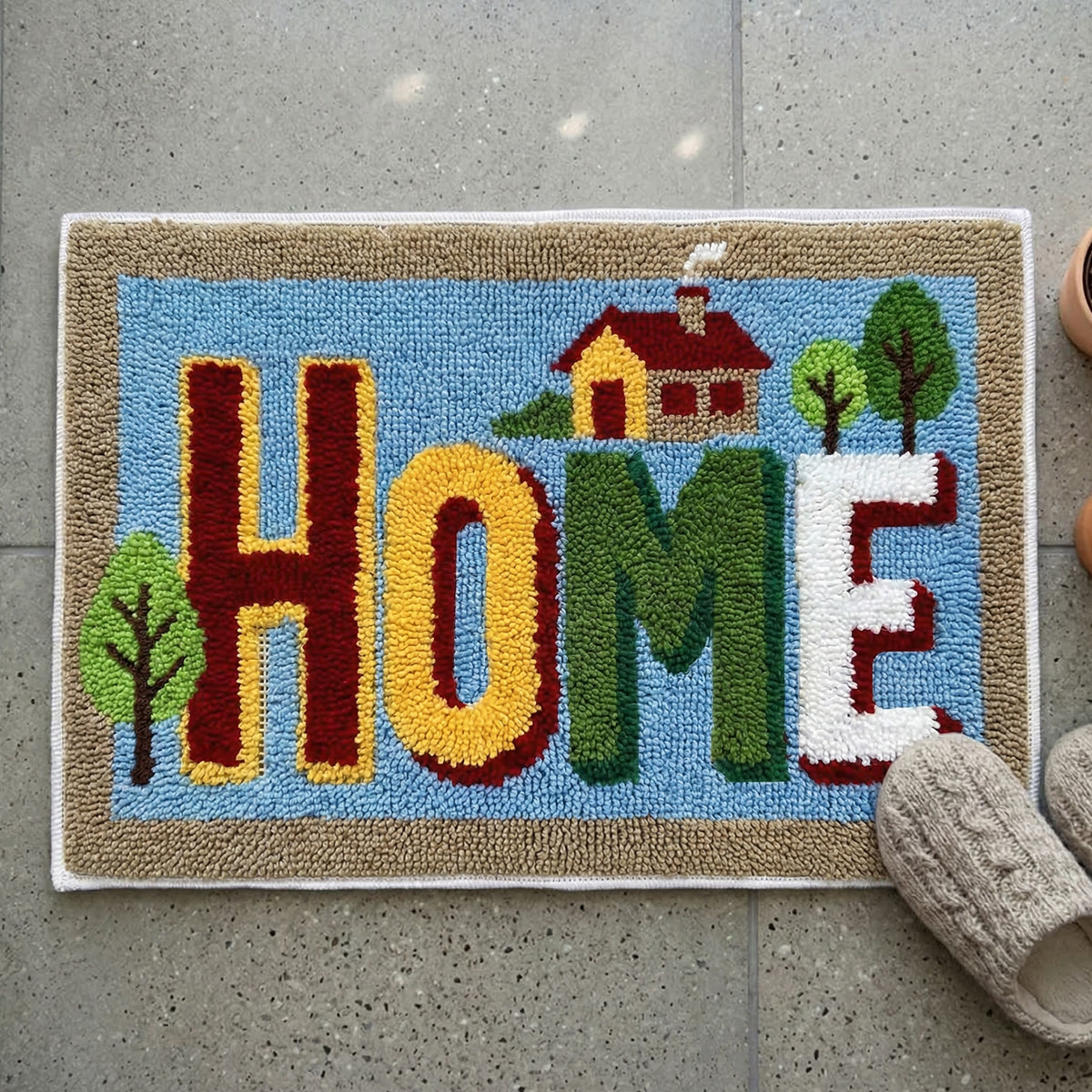 Rubbyoo Latch Hook Rug Kit - Home | Front Door Mat | Special Housewarming Gift - image 7