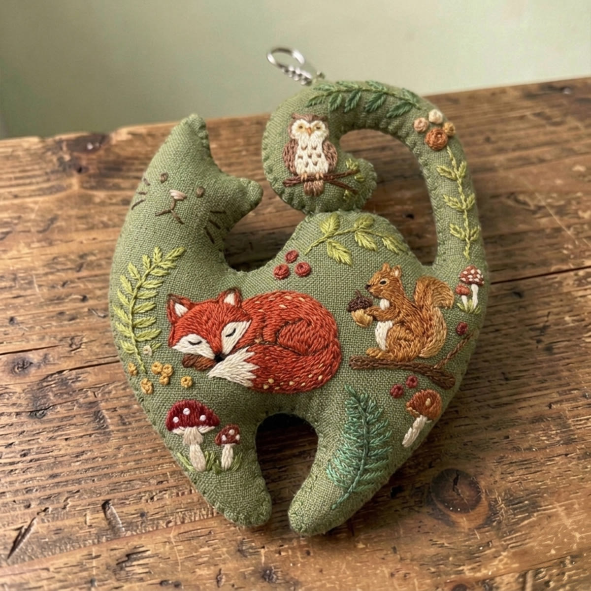 Rubbyoo Kitty Embroidery Kit - Fox And Squirrel | Cat-shaped Holiday Gift Idea | Dreamy Miniature Ornament - image 7