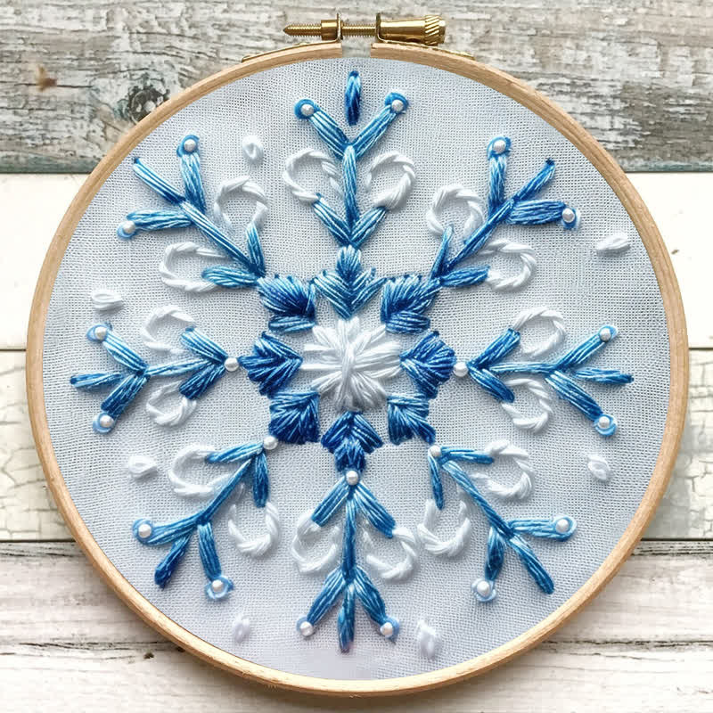 Rubbyoo Embroidery Kit - Blue Snowflake - image 6