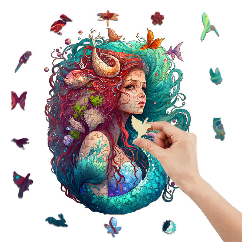 Rubbyoo Elegant Mermaid Princess - Wooden Jigsaw Puzzle