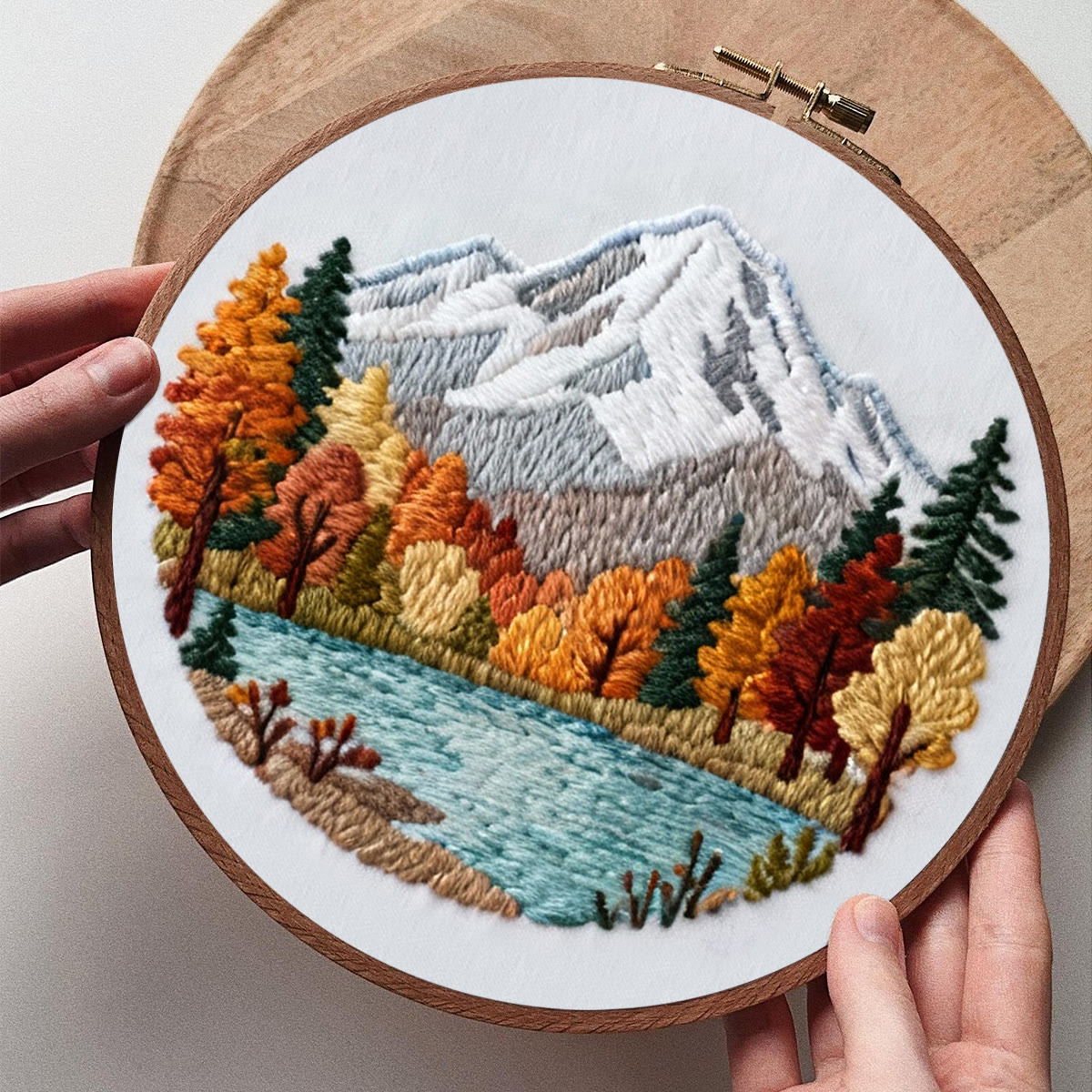 Rubbyoo Embroidery Kit - Mountain Scene | Diy Art Collection | Perfect Stitch Craft - image 6