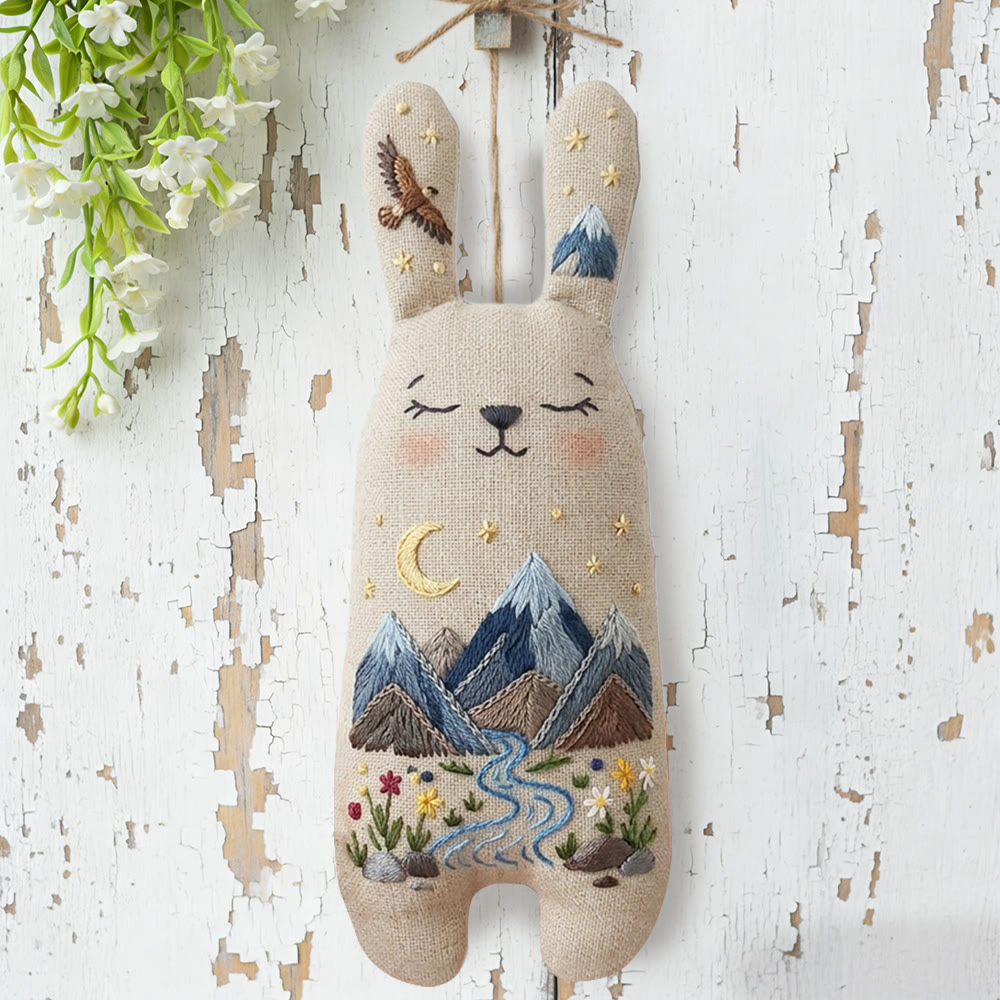 Rubbyoo Bunny Toy Embroidery Kit - Mountains And Stars | Sewing Craft Ideas | Diy Bunny Toy  - image 6