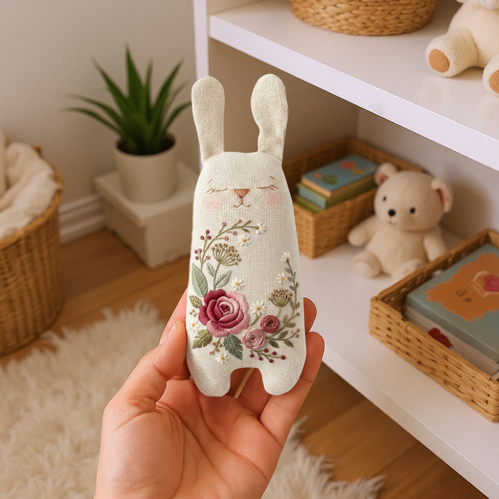 Rubbyoo Bunny Toy Embroidery Kit -  Blooming Flower | Stuffed Rabbit Toy | Easy Sewing Kit - image 6