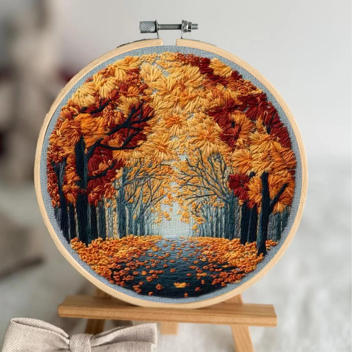 Rubbyoo Embroidery Kit - Autumn Scenery | Diy Landscape Craft | Personalized Wall Decoration  - image 3