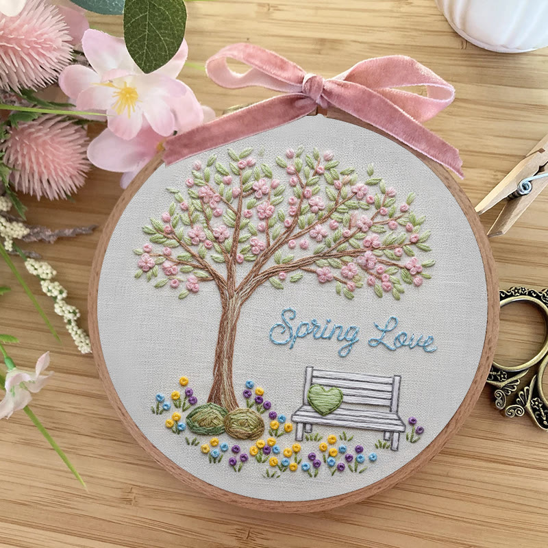 Rubbyoo Embroidery Kit - Spring Love | Diy Valentine's Day Gift |handmade Hoop Art  - image 6