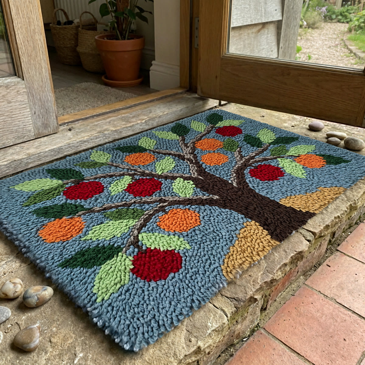 Rubbyoo Latch Hook Rug Kit - Colourful Tree | Diy Housewarming Craft | Handmade Room Carpet - image 8