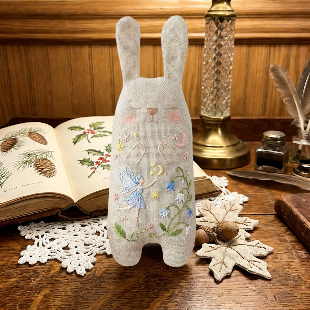 Rubbyoo Bunny Toy Embroidery Kit - Flower Fairy | Adorable Sewing Bunny | Unique Backpack Charm - image 5